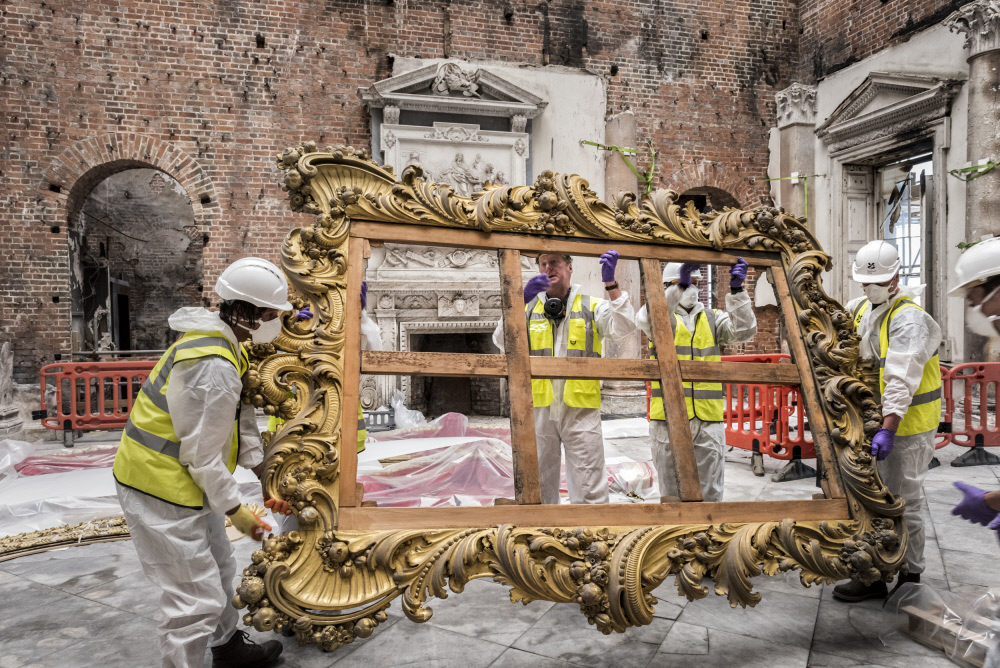 Conservationists working on Clandon Park restoration project